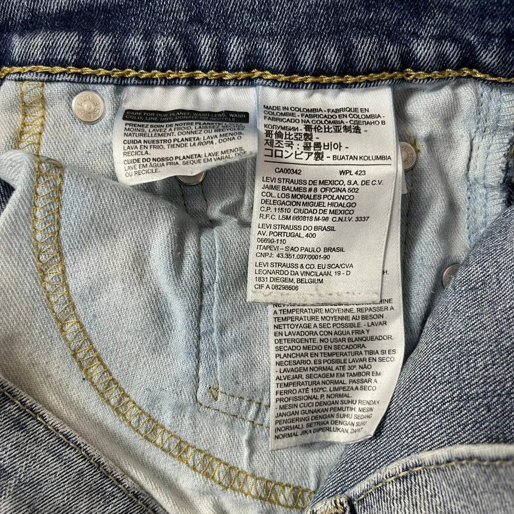 Levis 510 Jeans Mens 30x32 Blue Skinny Fit Preppy Distressed Denim Grunge Rock